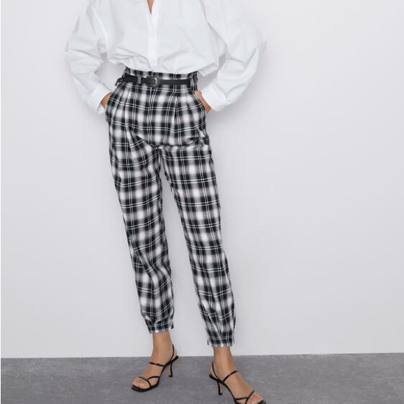 Zara Plaid Pants - 8112/121 - Picture 1 of 6